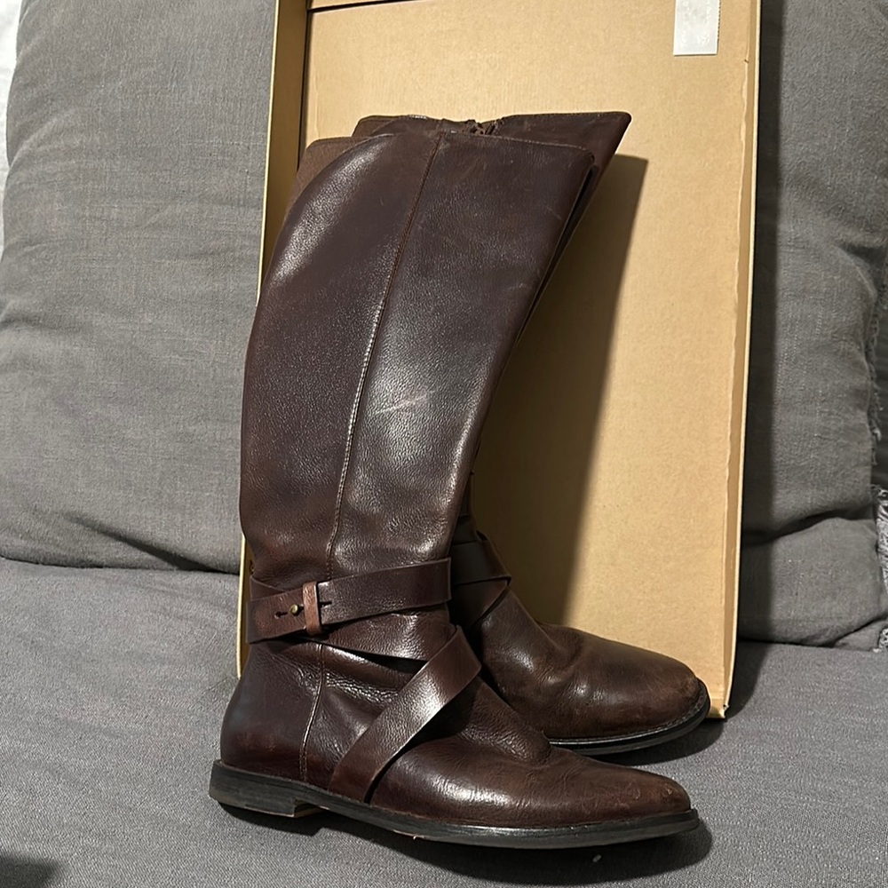 Brown Leather Women’s knee high boots